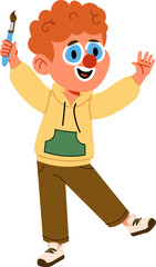 Boy with Face Painting Makeup