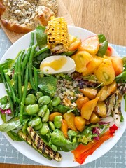 Healthy Breakfast with a Bowl of Vegetables
