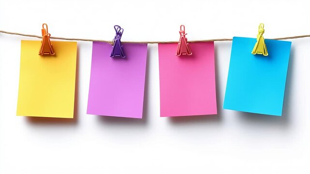 blank notes on a rope