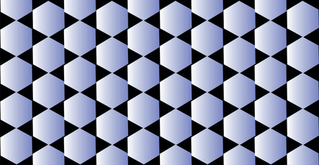 black and white geometric pattern background. Geometric 3D Pattern. Vector Illustration.