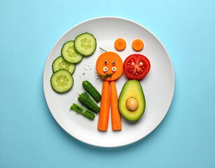 Veggie-creature on plate
