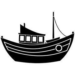 vector illustration of a boat