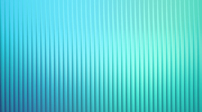 Abstract aquamarine gradient with parallel vertical lines and shadows texture