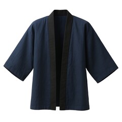 Blue Japanese Hanten Jacket on White Background