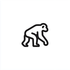 Obraz premium 猿のピクトグラム