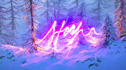 christmas tree in the snow