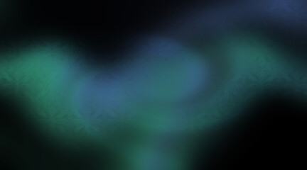 Abstract Blend with Subtle Floral Pattern in Soft Teal and Blue Hues on Transparent