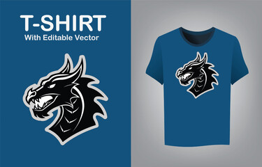 Epic dragon mascot logo breathing fire for esports and gaming apparel