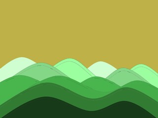 green wavy background. wavy design for presentation. Abstract wavy color gradient.