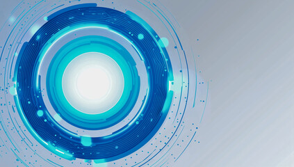 Abstract Blue Circular Technology Background &mdash; Futuristic Digital Design
