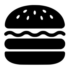 Burger icon silhouette