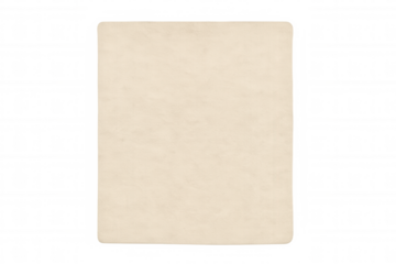 Empty retro beige rectangle paper card with distressed texture and soft rounded edges, isolated for design