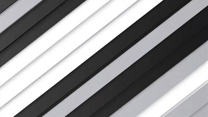 Obraz premium Abstract diagonal stripes in shades of black, white, and gray creating a modern geometric background.