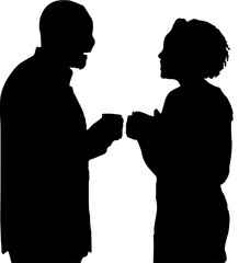 silhouette of a couple