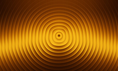Illustration of abstract golden concentric circles with a textured, rippling surface creating a hypnotic and mesmerizing visual effect