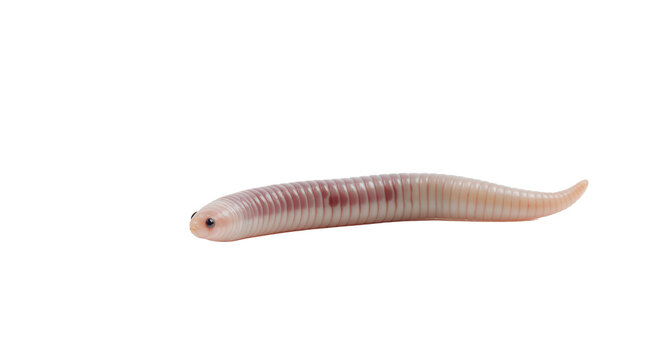 A Worm on White Background