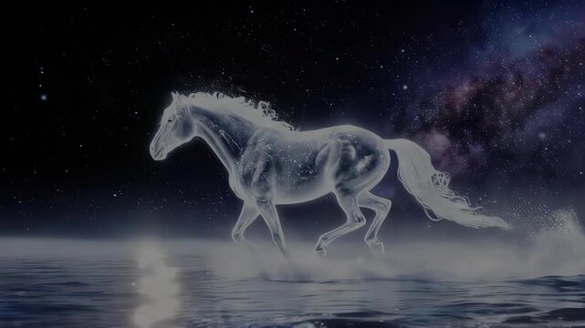 horse in the snow
