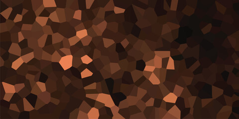Abstract geometric mosaic pattern with warm earthy tones and glowing highlights creating a textured, faceted background for digital design and artistic concepts