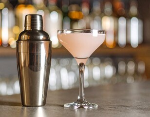 カクテルとシェイカー