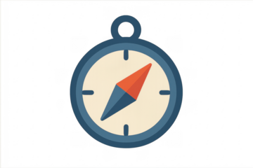 Compass icon showing navigation and successful direction