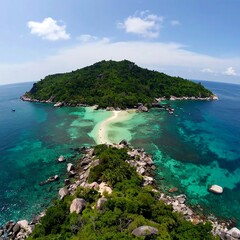 Tropical island paradise from above (1)