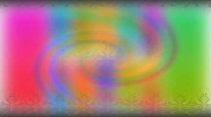 Obraz premium Abstract Swirling Rainbow Colors Blurry Texture Floral Pattern Background