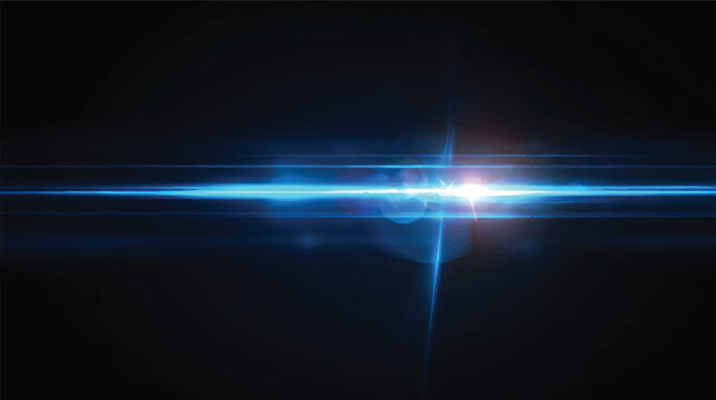 A vibrant blue light streak against a dark background, creating a sense of motion and energy