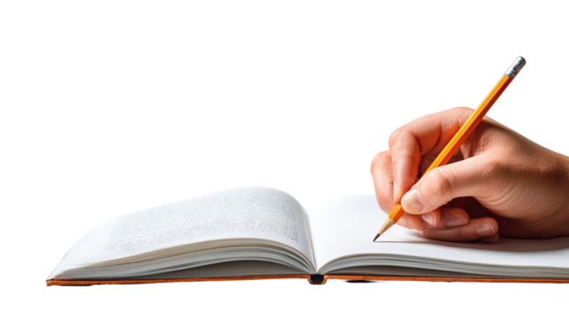 Tablet with Stylus Placed Diagonally for Digital Learning Concept on Transparent Background