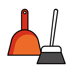 vector illustration of a mop