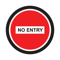 No entry allowed symbol for restricted areas and safety compliance regulations use