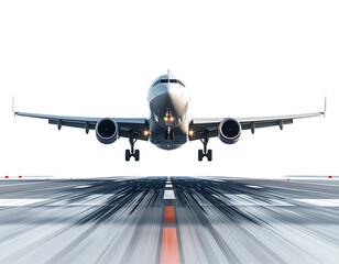 Fototapeta premium Jet Airplane Taking Off into Clear Sky