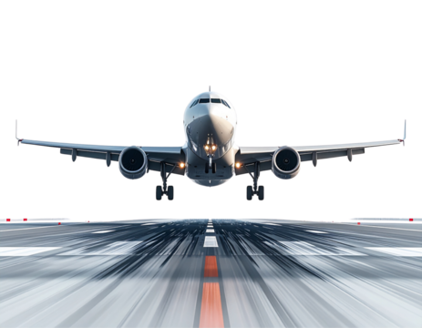 Jet Airplane Taking Off into Clear Sky