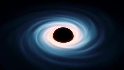 Abstract swirling vortex with central black hole - Powered by Adobe