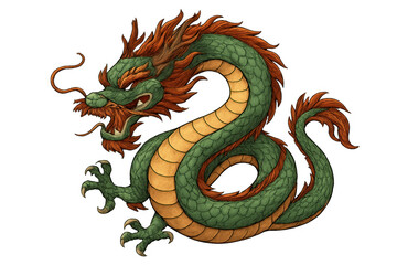 Chinese dragon illustration representing power and good fortune