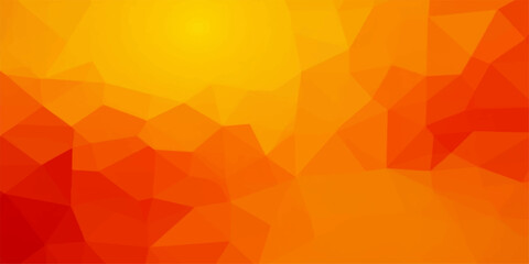 Fototapeta premium Abstract orange geometric triangle background with colourful pattern