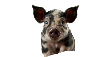 Piglet Portrait Adorable Pig Close-Up, Farm Animal