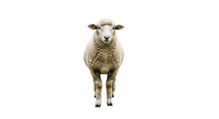 Sheep on white background