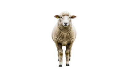 Sheep on white background
