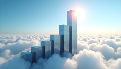 Fototapeta premium Towering Ambition: Architecture of Market Dominance