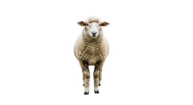 Sheep on white background