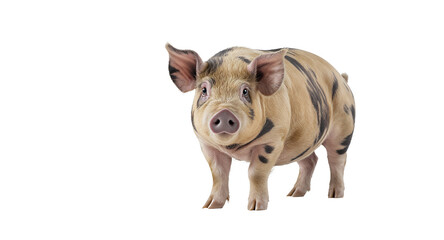 Studio Portrait of a Spotted Domestic Pig