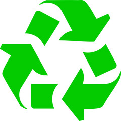 Obraz premium Green recycle symbol icon representing sustainability concept