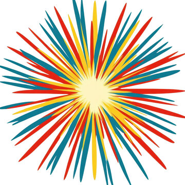 AI Image A vibrant explosion of color emanating from a central point against a dark backdrop