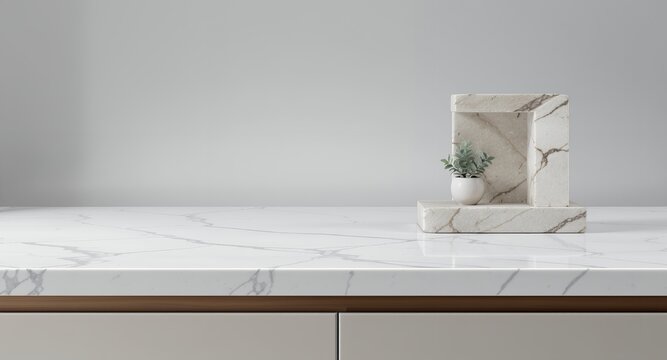 Elegant Interior Display with Marble Elements