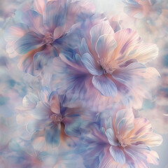Obraz premium Soft pastel flowers, petals, and gentle floral patterns