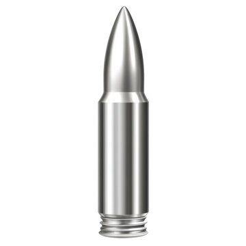 AI Image A sleek futuristic silver bullet on a stark backdrop symbolizes advanced technology and