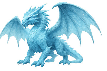 Fototapeta premium Ice and frost dragon mythical creature fantasy element
