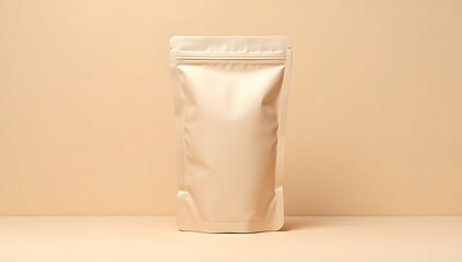 Plain packaging bag with neutral background