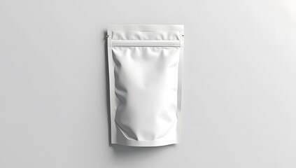 White stand up pouch with zipper