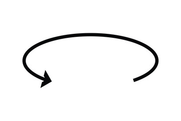Fototapeta premium round and rotate arrow icon, 90 180 360 degree round and rotate arrow icon.